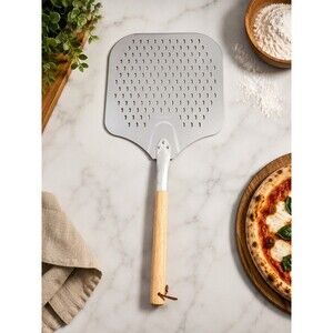 Aluminum Pizza Peel Metal - 12 x 14 Inch. Pizza Spatula for Oven